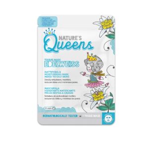 NATURE'S QUEENS MATTIFYING FACIAL TISSUE MASK EDELWEISS 25ML