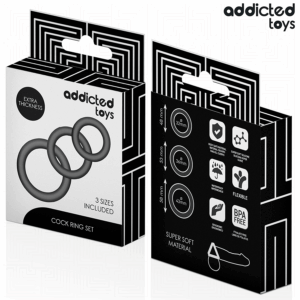 ADDICTED TOYS - LOT DE ANNEAUX EN SILICONE MODÈLE 1