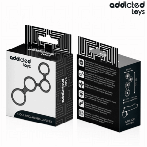 ADDICTED TOYS - ANNEAU PÉNIS AVEC SÉPARATEURS POUR TESTICULES